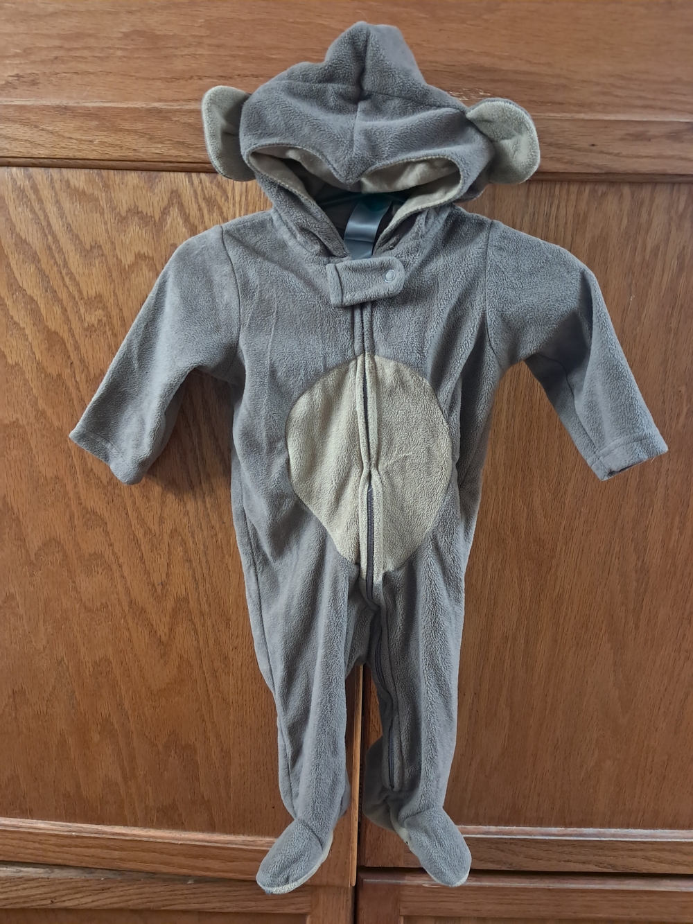 Adorable Baby Monkey Hooded One-Piece Fleece Romper